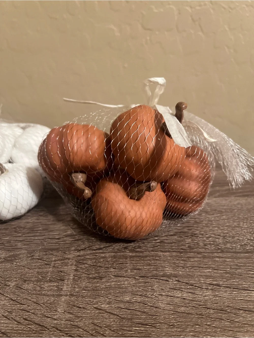 Target Bullseye Plastic Pumpkins Orange White Fall Autumn Decor NWT
